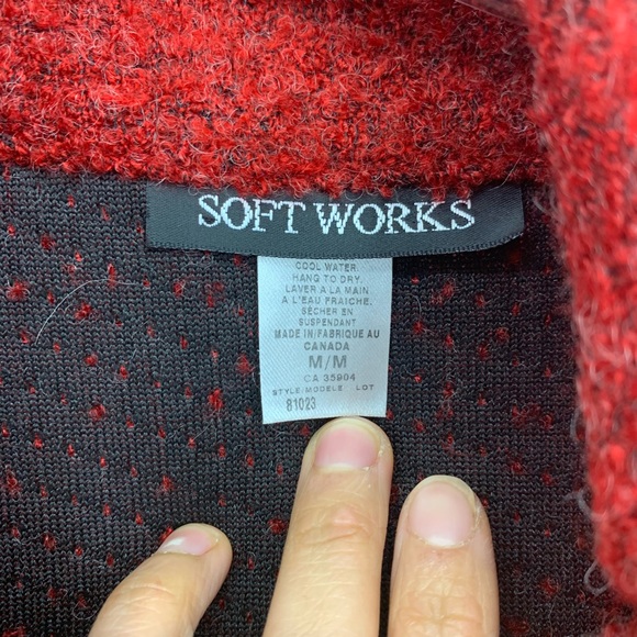 Soft works Red Wrap Jacket Medium - Picture 6 of 8